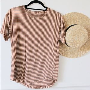Madewell Orange Striped T-Shirt